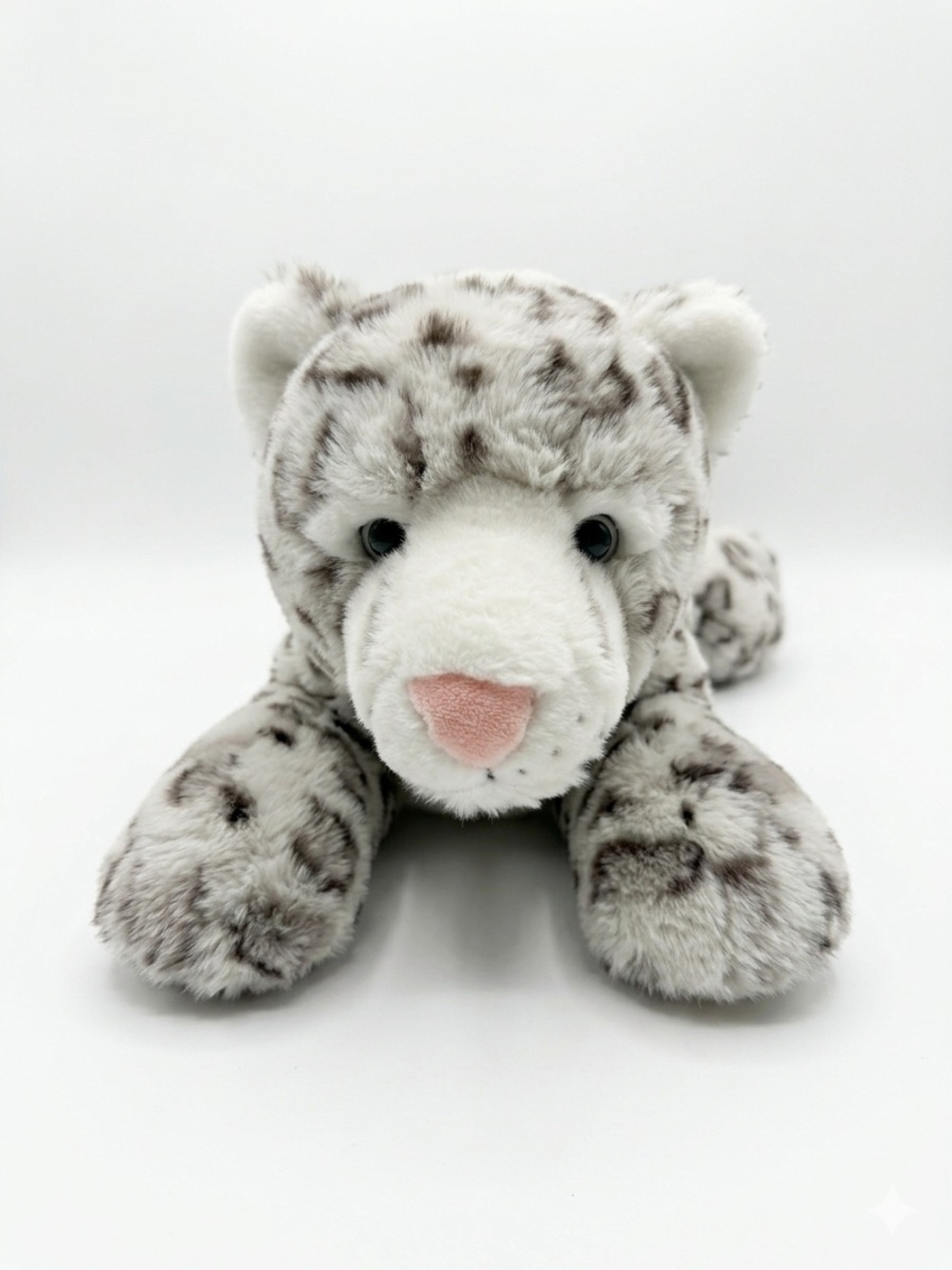 FAO Schwarz Adopt A Pet Lying Snow Leopard Plush 19.5" Stuffed Animal Super Soft